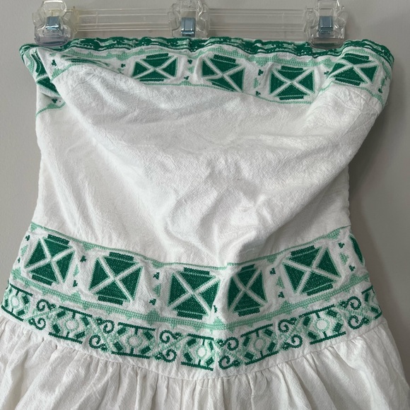 These Three Boutique White and Green Strapless Romper - Picture 7 of 9